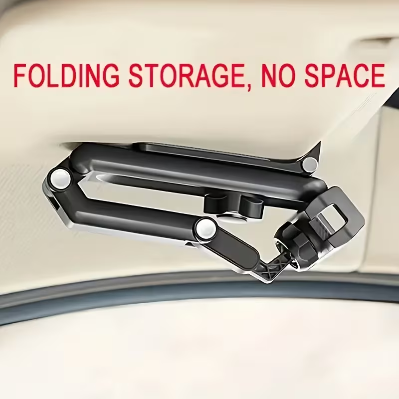 Car Phone Holder • 1080° Rotating Sun Visor • ABS Material • Versatile for Bedroom, Kitchen, And Vehicle