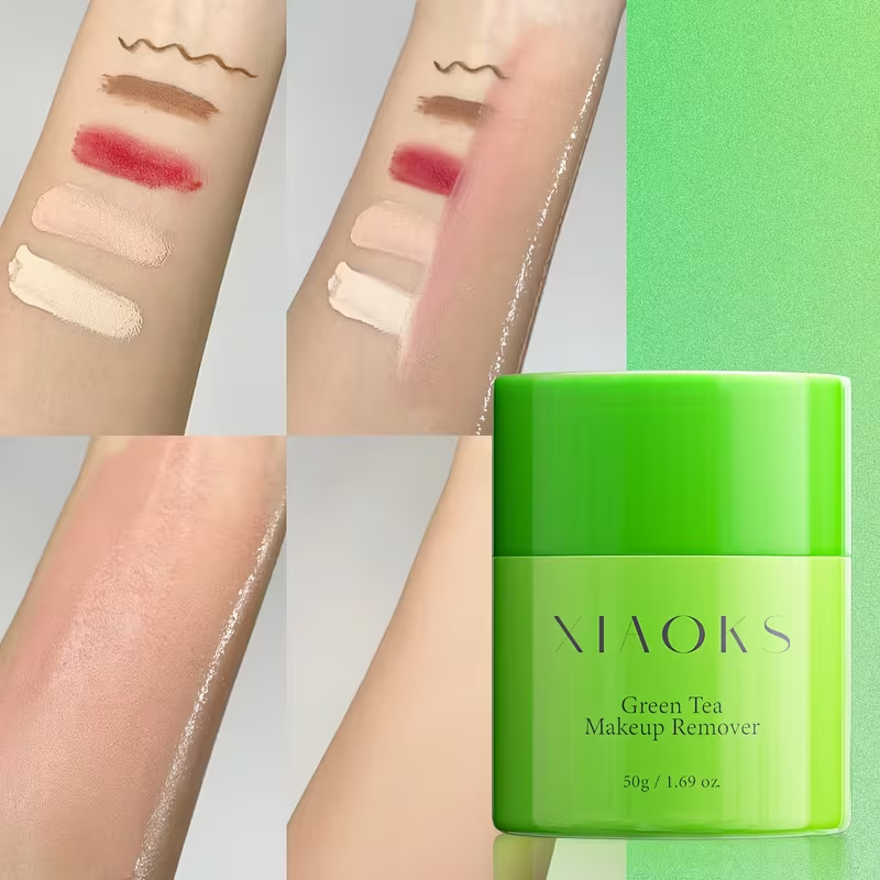 Green Tea Rotary Makeup Remover, Makeup Remover Lotion Makeup Remover Oil Suitable for Face, Lips And Eyes Suitable for Removing All Types of Makeup, Mild Without Irritation, Clear Without Residue, Deep Clean Skin, Deep Moisturize Face