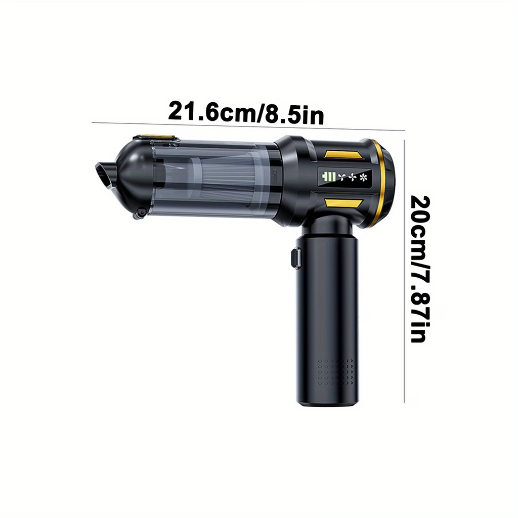 2026 NEW 20000Pa Powerful Handheld Vacuum Cleaner Battery, 4in 1 Lightweight Vacuum Blower & Vacuum Cleaner, LED Display, USB Rechargeable Mini Vacuum Cleaner for Car, Home & Pet Hair Cleaning, Equipped with Cleaning Hoses