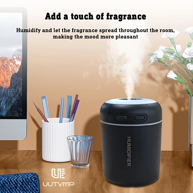 Mini portable humidifier, USB small quiet high-mist humidifier, seven-color ambient light, car and home humidifier.