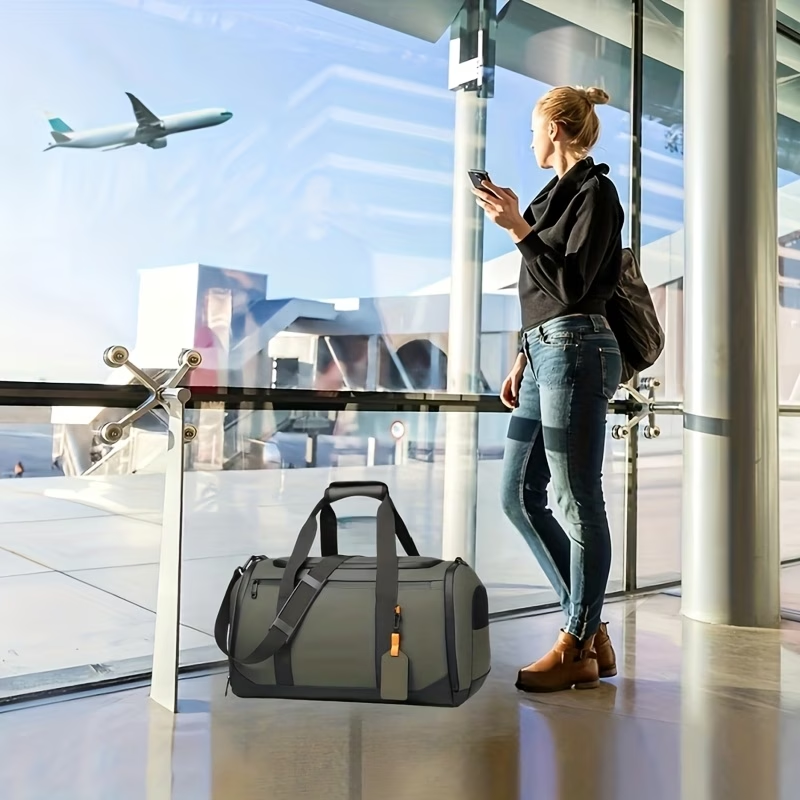 New Large Capacity Travel Tote Bag, Big Handbag, Men'S Hand-Twist Bag, Portable Overnight Luggage Bag, Unisex Sports Fitness Bag, Spacious Interior And Stylish Design, Suitable for Gym, Sports, And Outdoor Adventures - Casual Style