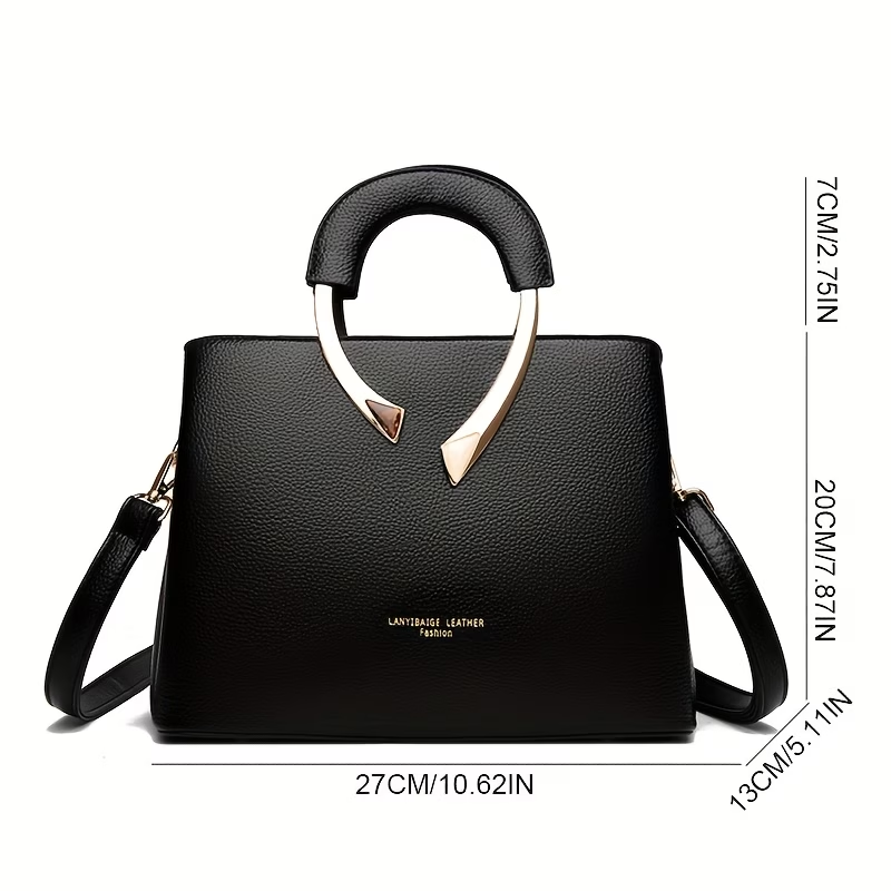 1 Light Luxury Minimalist Style Metal Decorative Handbag |, Zipper Closure, Removable Strap, Suitable for Multiple Scenarios, Multiple Carrying Methods, Lining, Vintage Style
