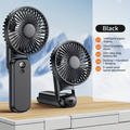 6000mAh Portable Handheld Fan 180° Foldable 5 Speeds Adjustable [6-22h Working Time] USB Rechargeable Small Desk Fan Foldable Personal Cooling Fan for Travel/Summer/Outdoor/Home/Office
