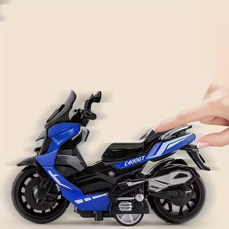 1pc of Creative Pull-Back Motorcycle Toy, a Realistic Pull-Back Scooter for Children, Featuring a Movable Handlebar And a Liftable Back Seat, a Cool Scooter Model