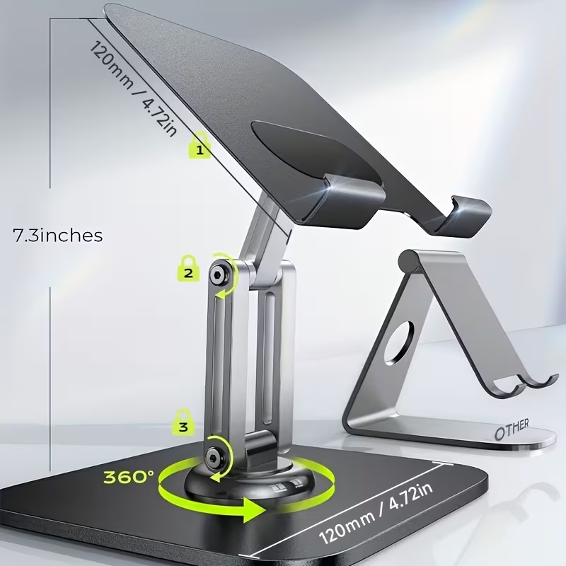 Brand New Tablet Stand, Rotating Holder, Compatible with Ipads And Phones, Multifunctional And Adjustable