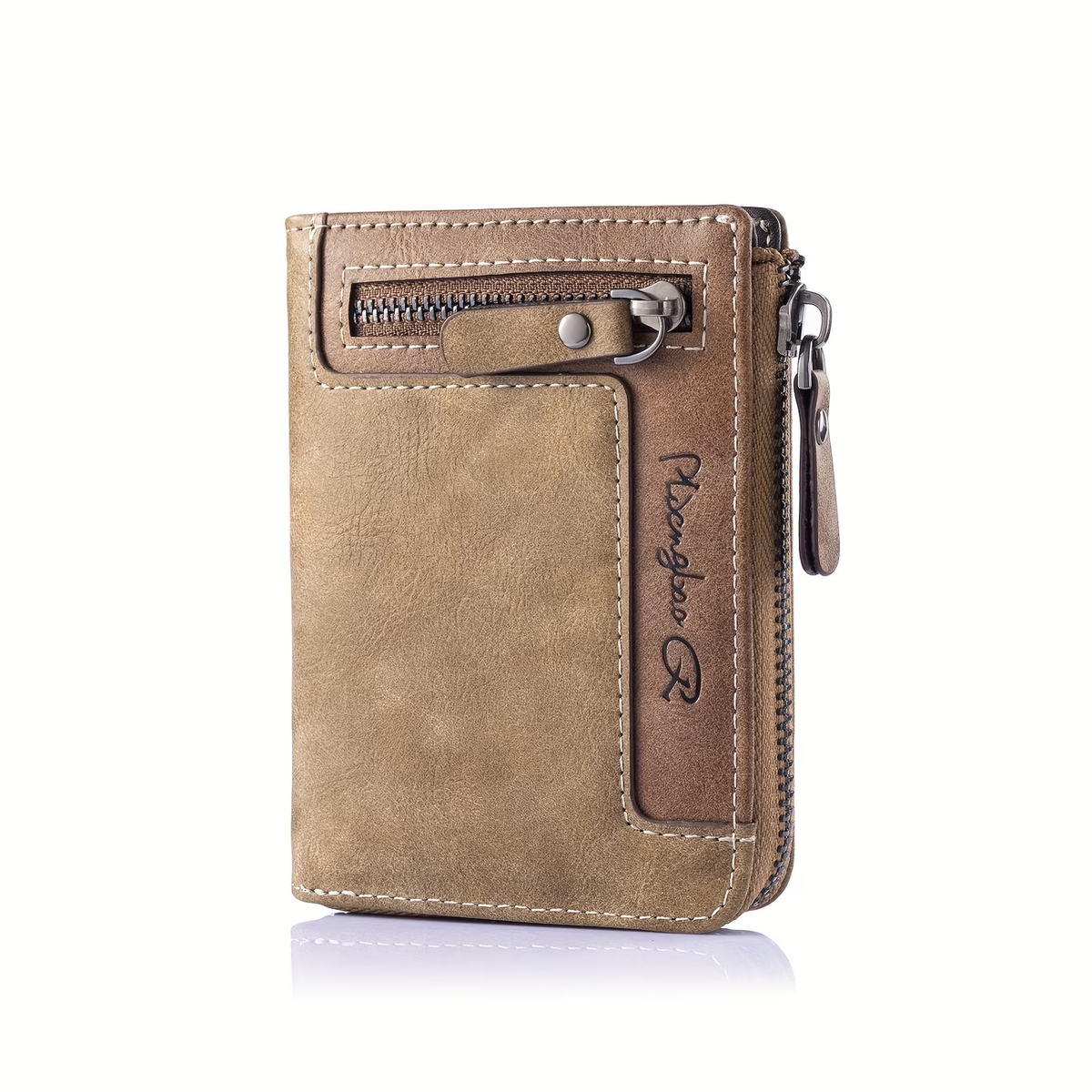 1 Vintage Men'S Faux Leather Wallet | Multifunctional Fashion with Color Block Details, Ideal Gift from CarrKen