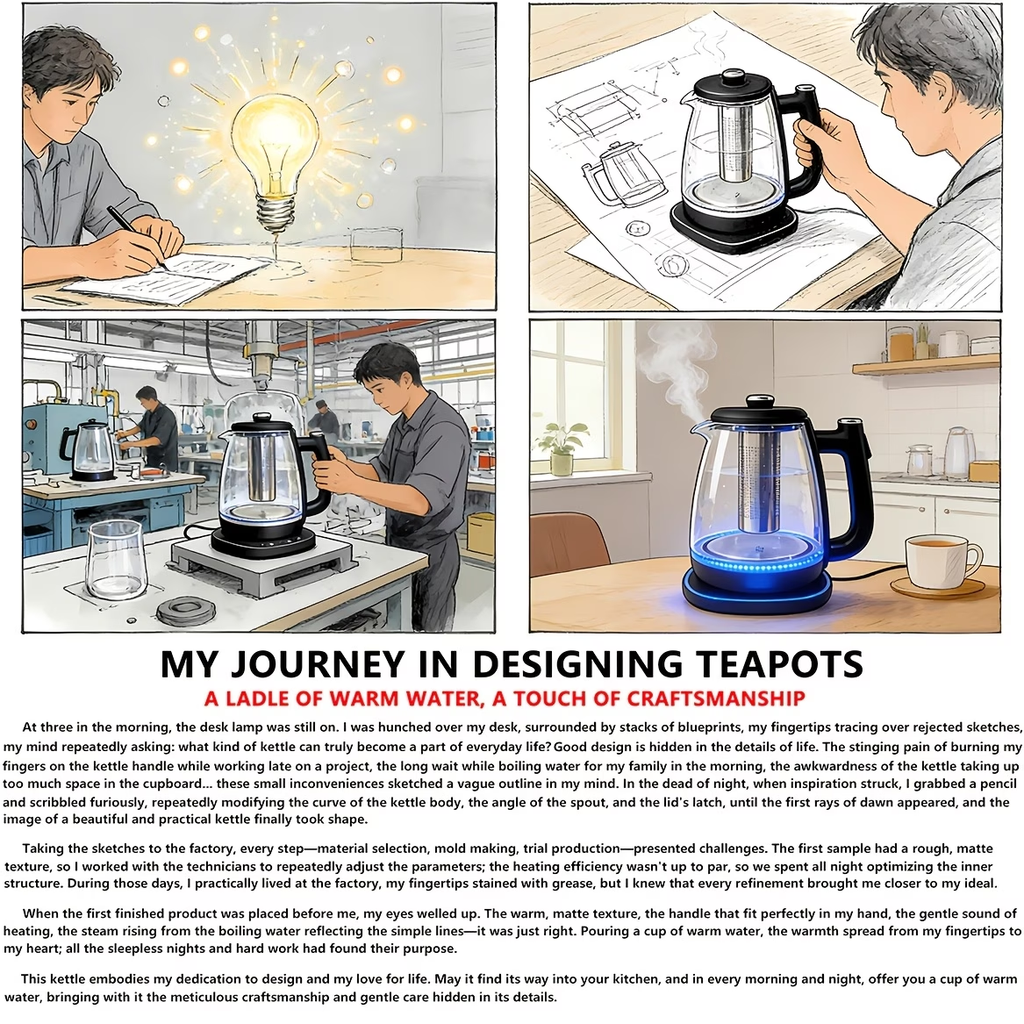 Durable 1.8 Liter Electric Kettle - Fast Heating, Automatic Shut-Off, Boil-Dry Protection, Removable Filter, 360° Swivel Base - Stainless Steel, Suitable for Brewing Tea, Coffee, And Heating Water for Milk Powder, Multifunctional Kitchen Appliance.