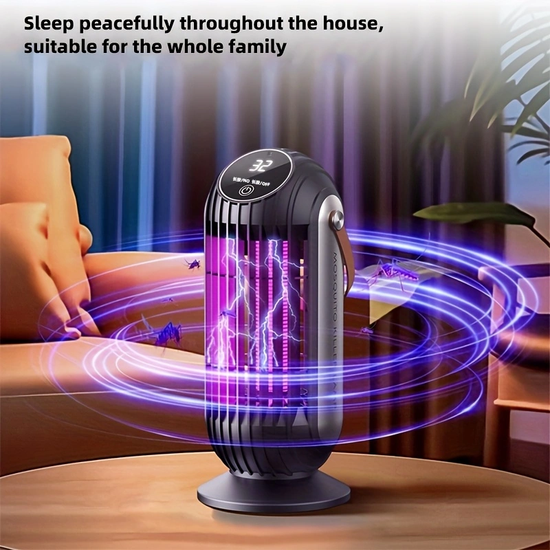 "Mosquito Killer" Smart Light Sensor with Powerful Electric Shock: Safe and Harmless, High-Power Mosquito Killer Lamp for Home Use, Desktop, Wall Mounting, and Outdoor Use.