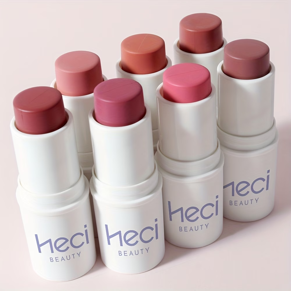 3-In-1 Cream Blush Stick, Long-Lasting Waterproof, Moisturizing, High Color Rendering, Easy to Carry, Spread/Smudge, Beginner-Friendly, Gentle/ Non-Irritating, Blush, Eyeshadow, Lipstick Multifunctional Facial Makeup, Christmas Valentine's Day Gift