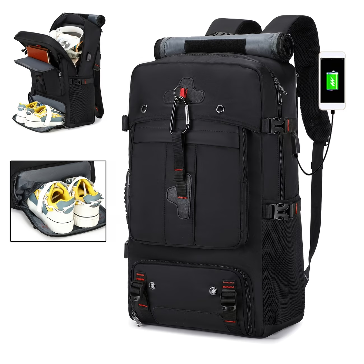 Women'S Travel Backpack, Large Capacity Carry-On Bag, Airline-Approved Backpack with Shoe Compartment, 17-Inch Laptop Backpack, Business Work Gym Weekend Bag, Can Be Used As a Single Shoulder Or Double Shoulder.
