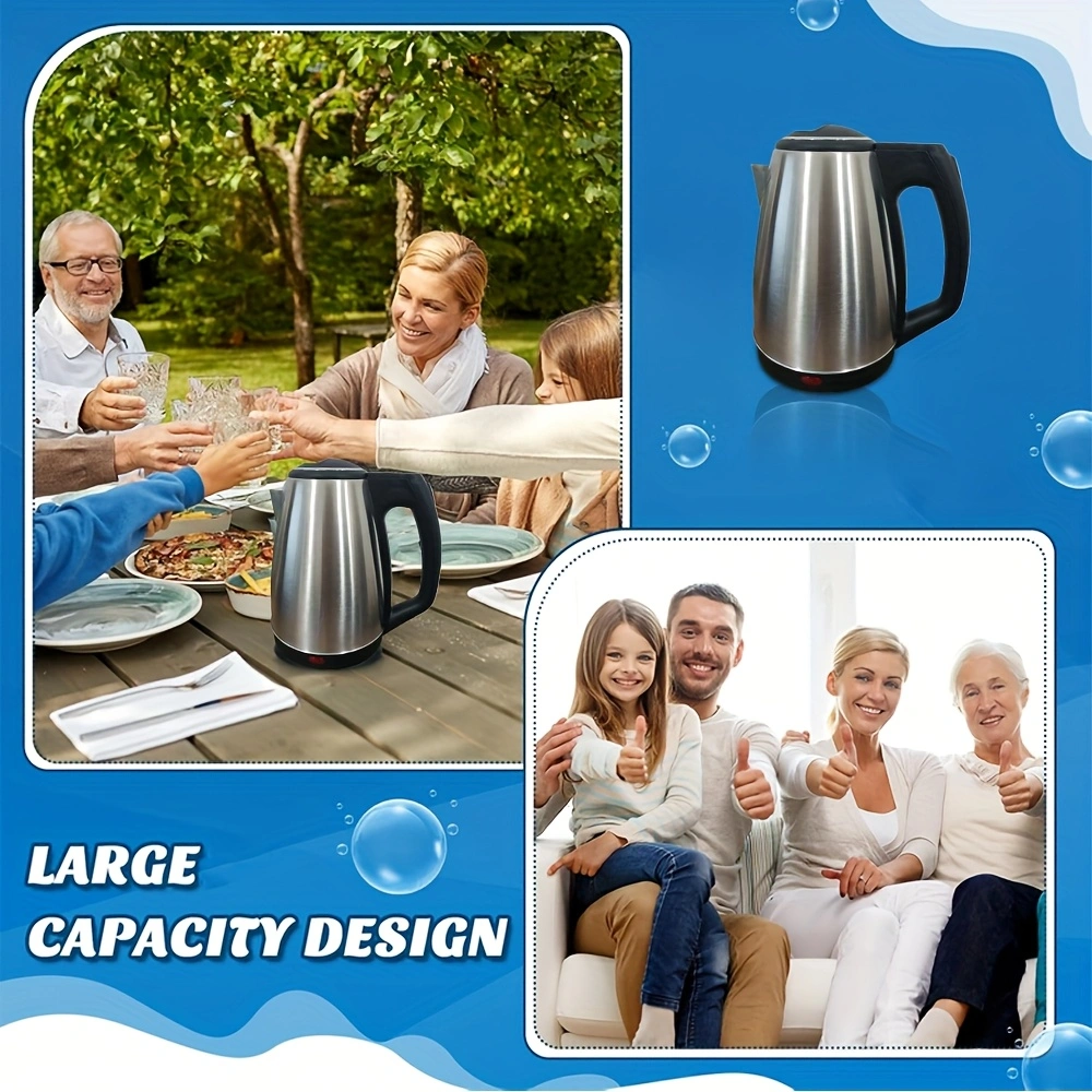 Stainless steel electric kettle, household kettle, automatic power-off electric kettle