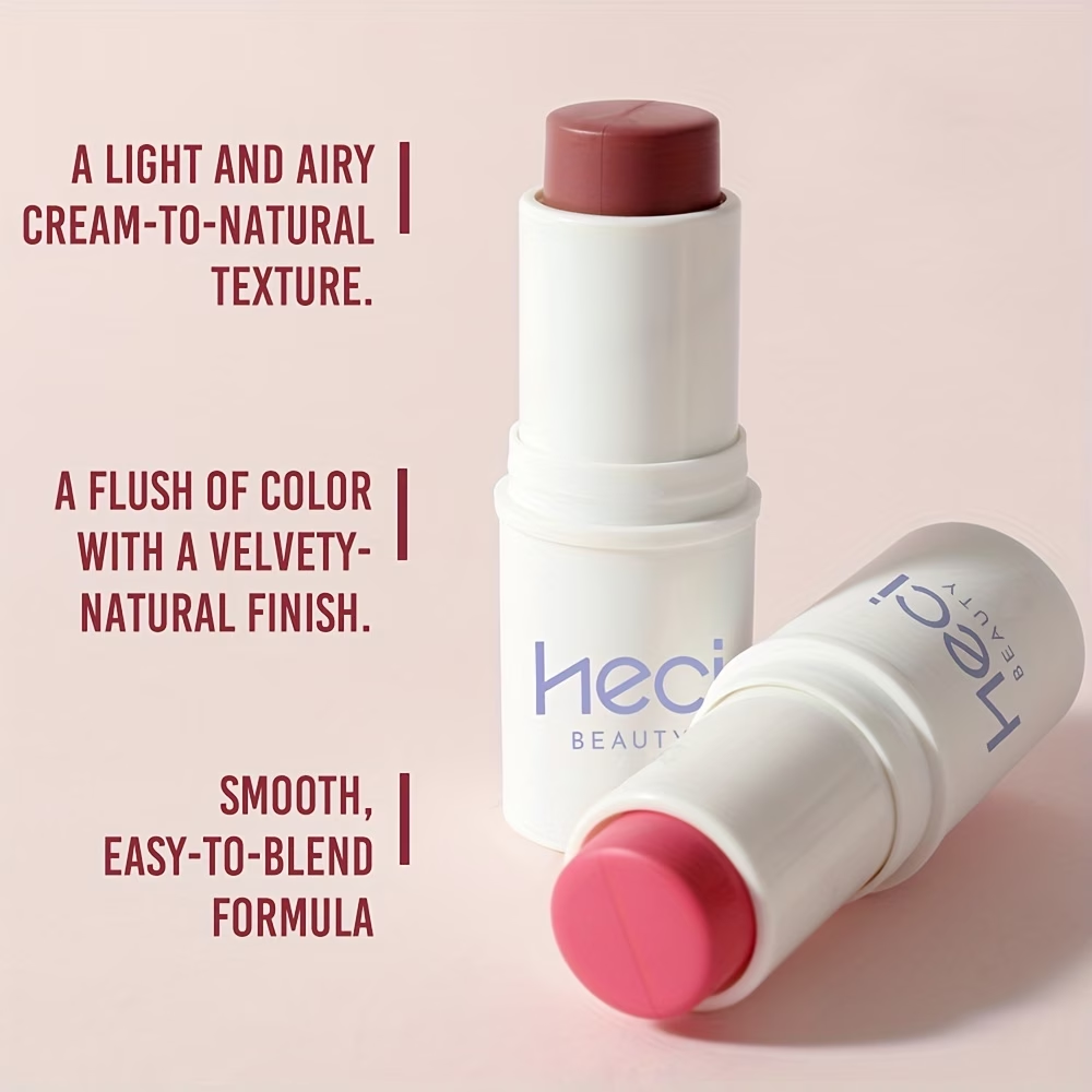 3-In-1 Cream Blush Stick, Long-Lasting Waterproof, Moisturizing, High Color Rendering, Easy to Carry, Spread/Smudge, Beginner-Friendly, Gentle/ Non-Irritating, Blush, Eyeshadow, Lipstick Multifunctional Facial Makeup, Christmas Valentine's Day Gift