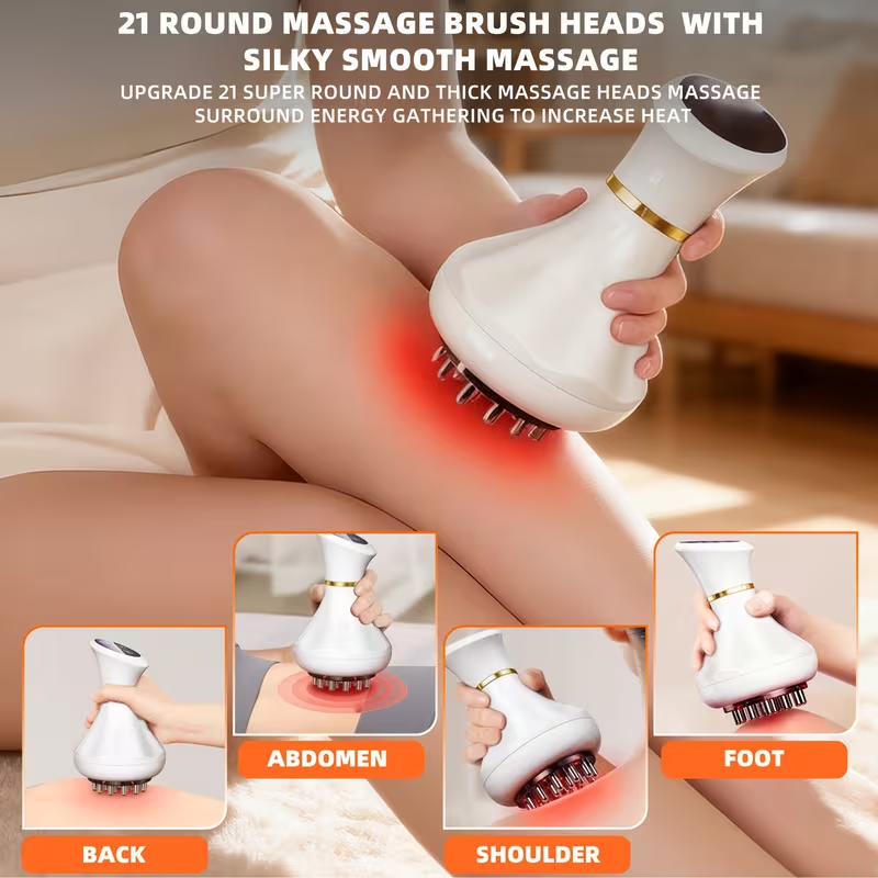 Cross-border Electric Meridian Brush Mini Portable Scraping Instrument Vibration Massager Household Whole Body Cupping Device