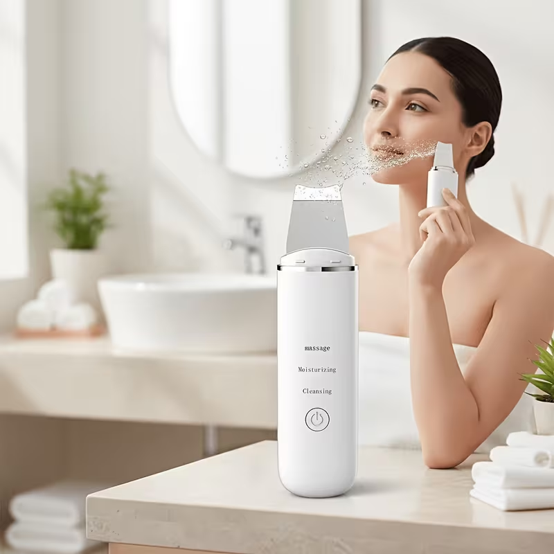 Home Use Facial Pore Cleaner Deep Cleansing Peeling Skin Scrubber Face Spatula, Skin Spatula Cleanser, Skin Spatula for Face, Facial Spatula Cleansing Electric Pore Cleanser Skin Shovel Machine