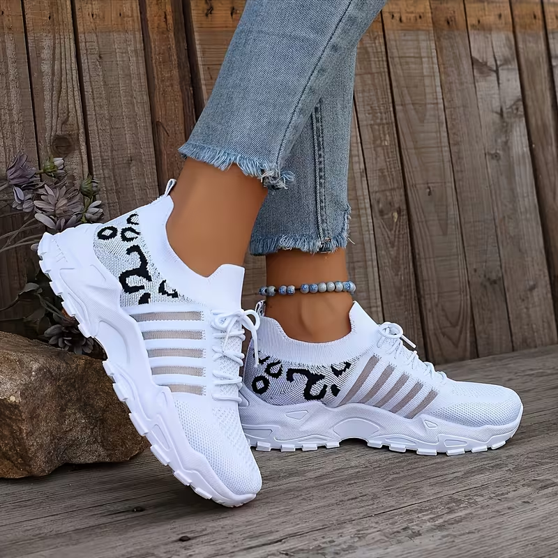 Women'S Lightweight Breathable Walking Tennis Shoes, Low-Top Cushioning PVC Sole, Multi-Color Options, Gym Lace-Up Athletic Shoes, Women Shoes, Sneakers