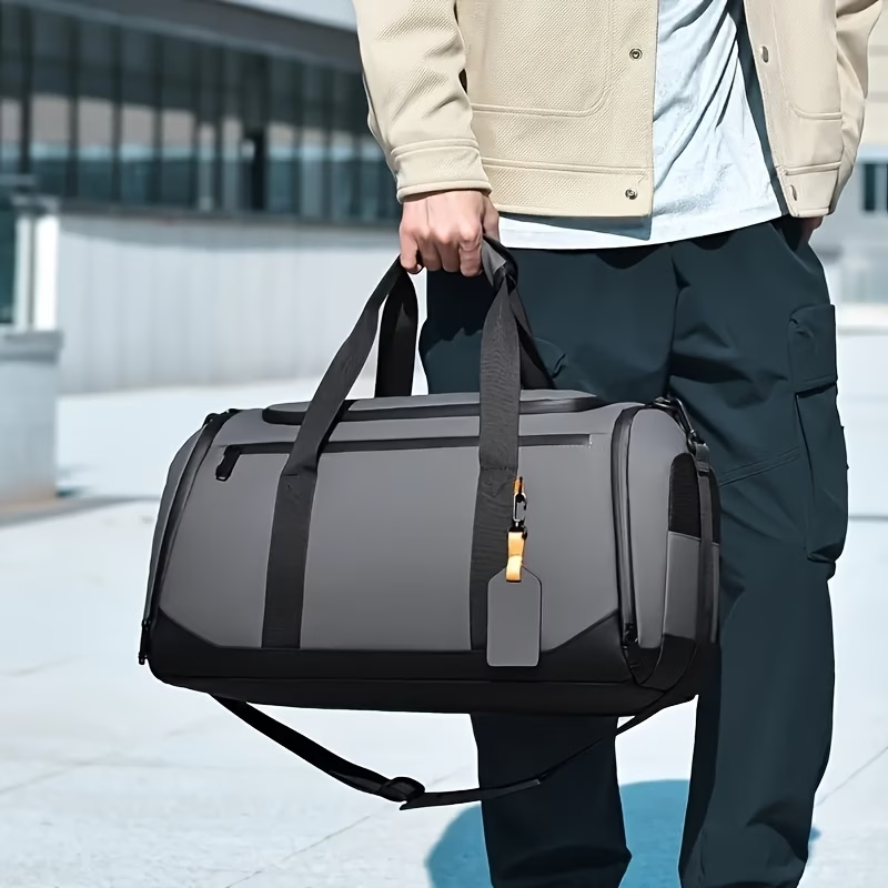 New Large Capacity Travel Tote Bag, Big Handbag, Men'S Hand-Twist Bag, Portable Overnight Luggage Bag, Unisex Sports Fitness Bag, Spacious Interior And Stylish Design, Suitable for Gym, Sports, And Outdoor Adventures - Casual Style