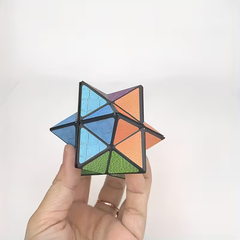 2pcs Infinity Magic Cube - 3D Hexagon Puzzle for Youngsters, Space Geometry Flip Toy, Brain Boost & Relax, Mixed Colors, ABS Material