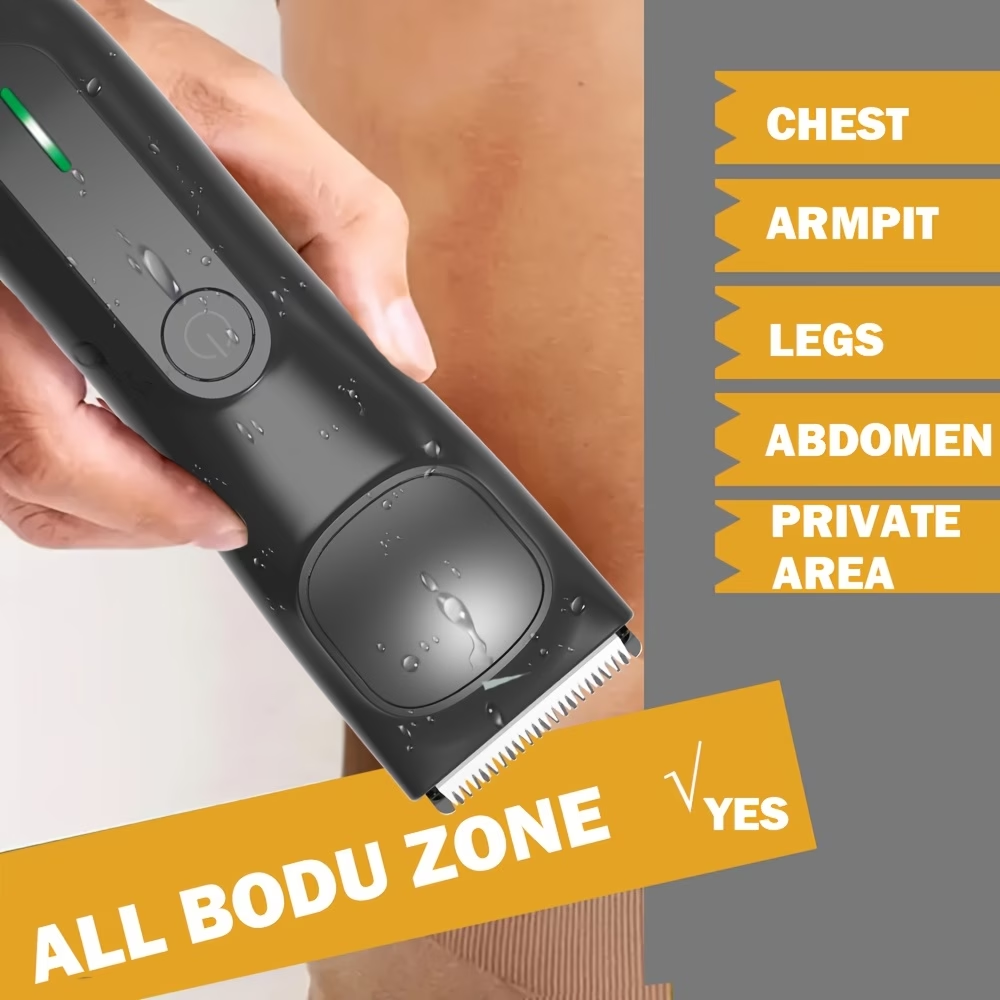 Men'S And Women'S Groin And Body Hair Trimmer, Electric Ball Trimmer, Public Grooming Tool, Comes with 2 Guard Attachments, Ceramic Blade Head, Wet And Dry Shaver, - USB Rechargeable Electric Razor, Hair Clipper, Hair Scissors, Shaver