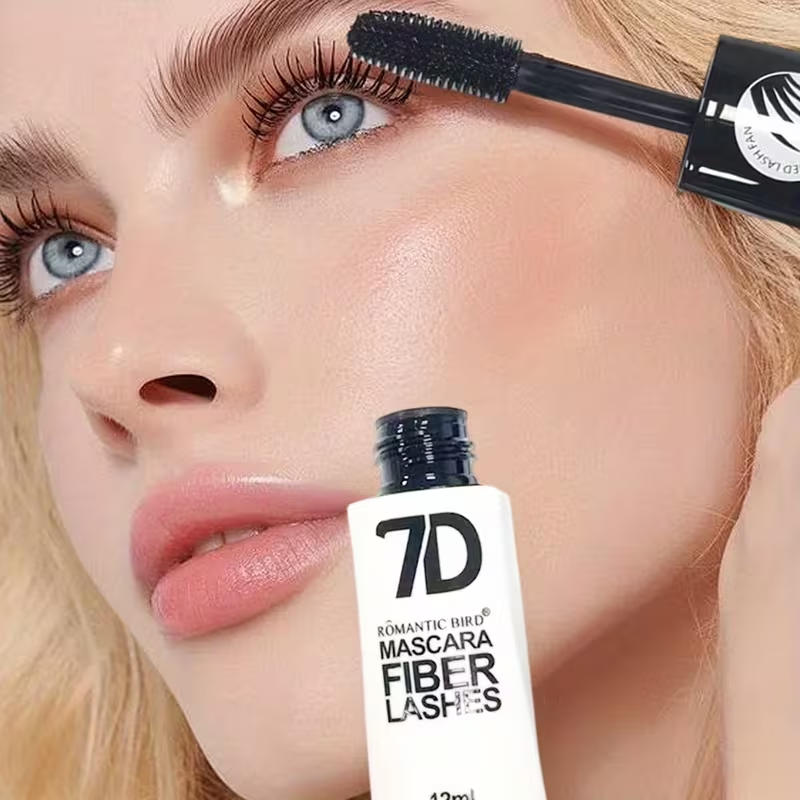 Two-Piece Set, 7D Mascara in Black And White Tubes, Waterproof Thick Long Curling Mascara, Sweat-Proof Long-Lasting Shape, Smudge-Proof Extremely Lash Base Mascara, for Valentine'S Day