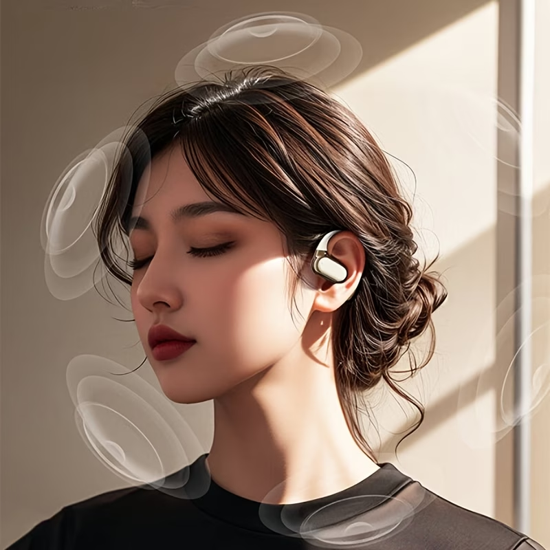 New Style True Wireless On-Ear Earpods • Not In-Ear • TWS HIFI Bass 9D Stereo HD Calling Earphones • Compatible with Android And Iphone • Perfect Sports Earpieces And Smart Headphones for Music, Gaming Couples, Valentine's Day Pres