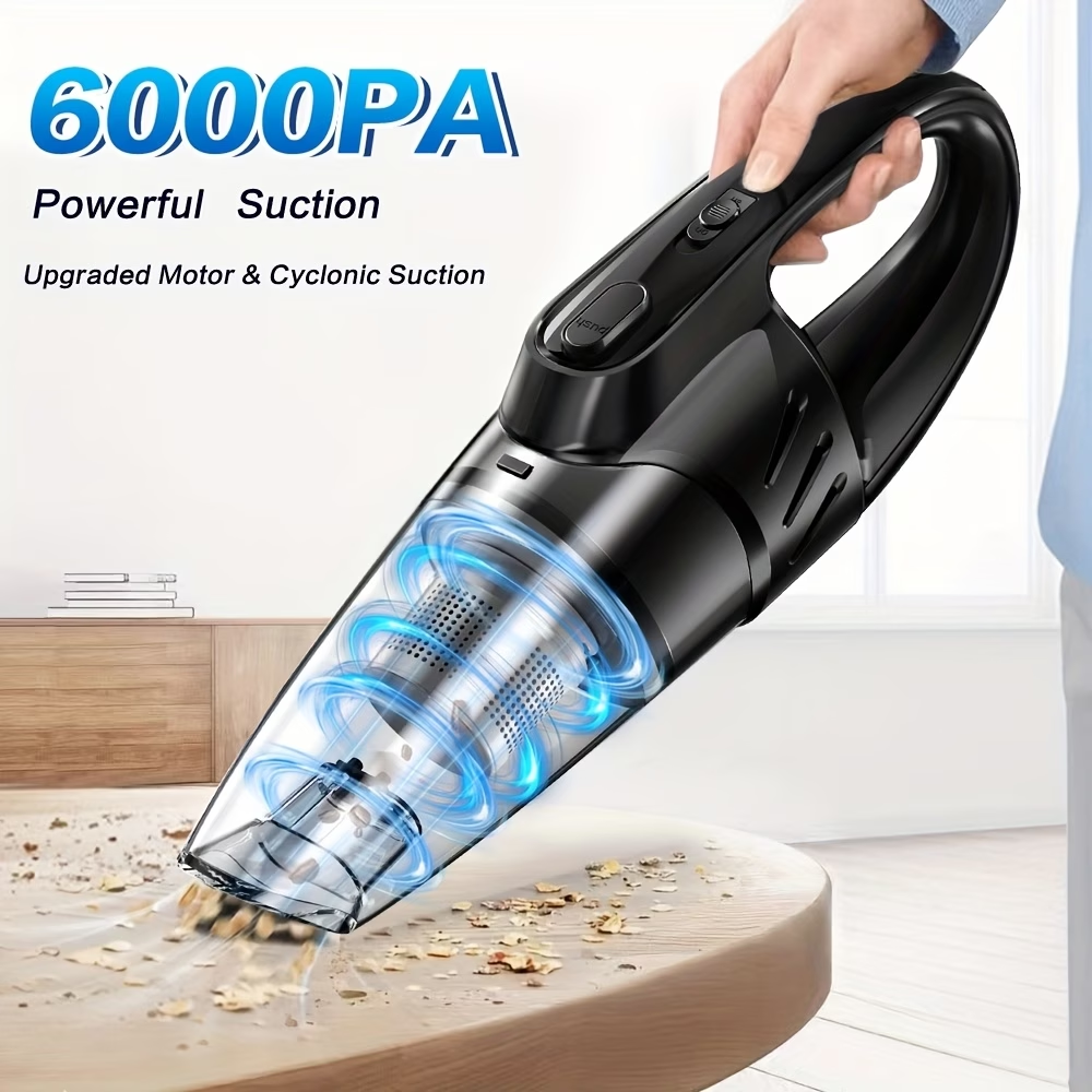 Vacuum Cleaner, Strong Suction, Handheld Vacuum, 2000Mah Large Capacity, Low Noise, Comes with 5 Accessories, Household Vacuum, Mini Vacuum for Car Interior Cleaning, Pet Hair, Kitchen, Home Cleaning Supplies, Car Accessories, Car Supplies Gift