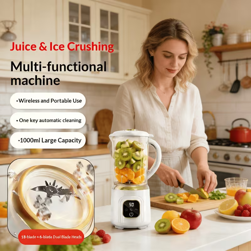 Compact Usb-Powered Blender And Ice Crusher Featuring a 22000 RPM Motor, Designed for Making Smoothies, Milkshakes, And Juices from Fruits And Vegetables