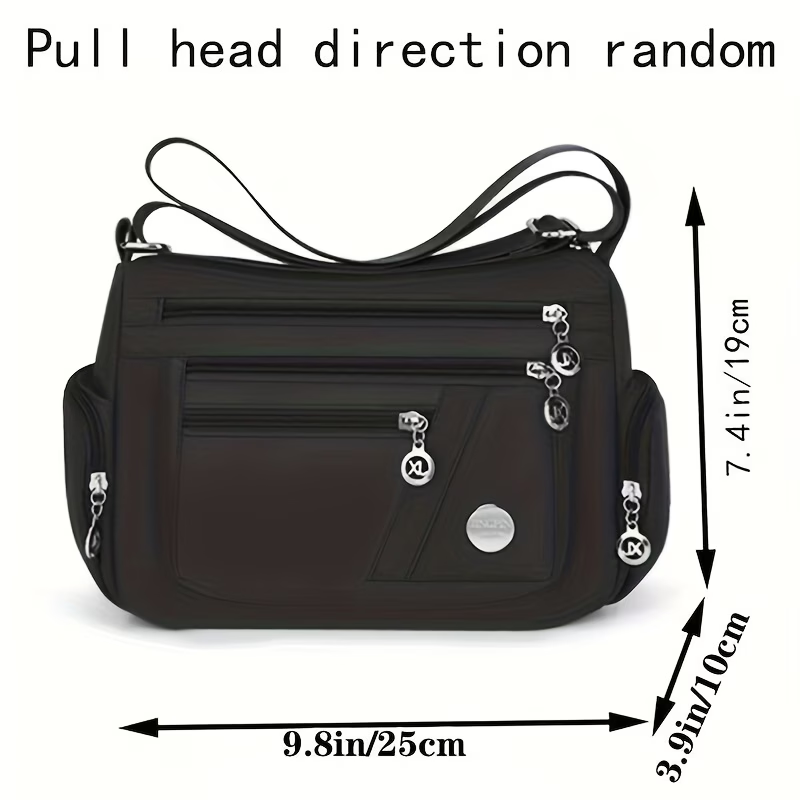 Unisex Casual Crossbody Bag - a Spacious Multi-Pocket Shoulder Bag with Adjustable Straps, Made from Lightweight And Durable Lining. The Black Version Features Tassel Details