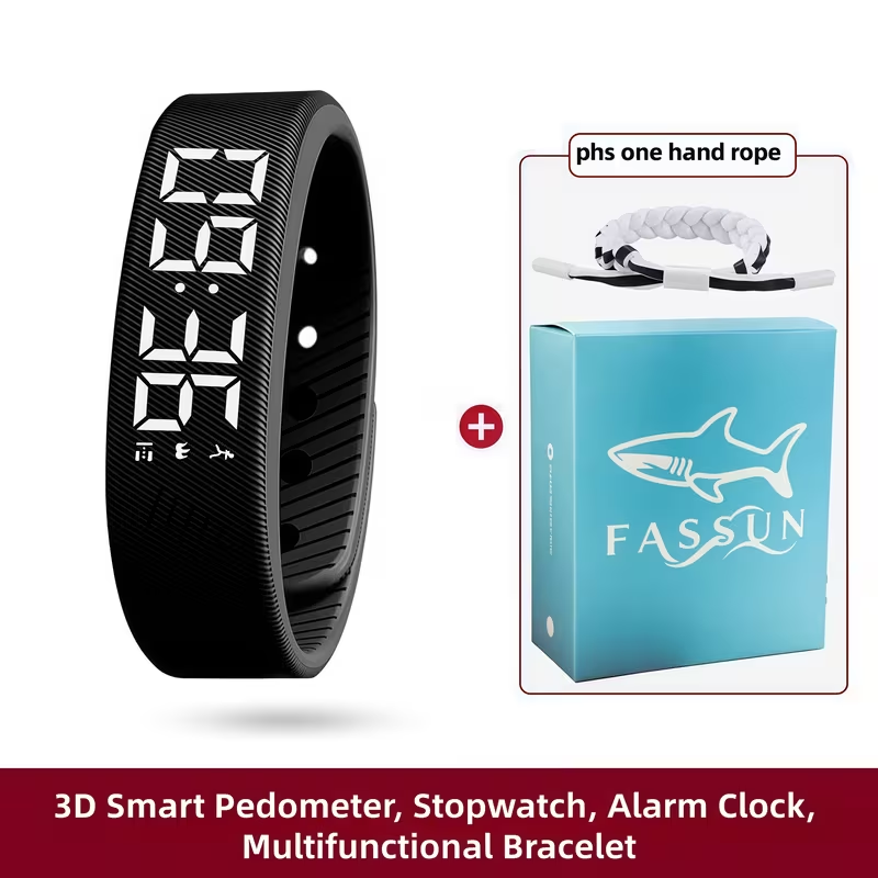 Multi-Functional Minimalist and Stylish Unisex Digital Watch with Alarm, Pedometer, Stopwatch, Luminous Display. A Fashionable Sports Multi-Function Wristwatch for Students, Comfortable to Wear Without Feeling. Perfect Holiday Gift for Any