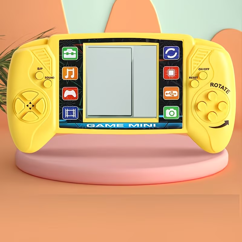 1pc Retro Handheld Game Console, Durable Plastic Portable Game Machine with Large Screen - Novelty Toy (Battery Not Included)