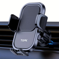 Car Phone Holder Mount, Car Mount with Hook Clip for Car Air Vent 360° Rotation Phone Mount Compatible with Iphone Android Cell Phone