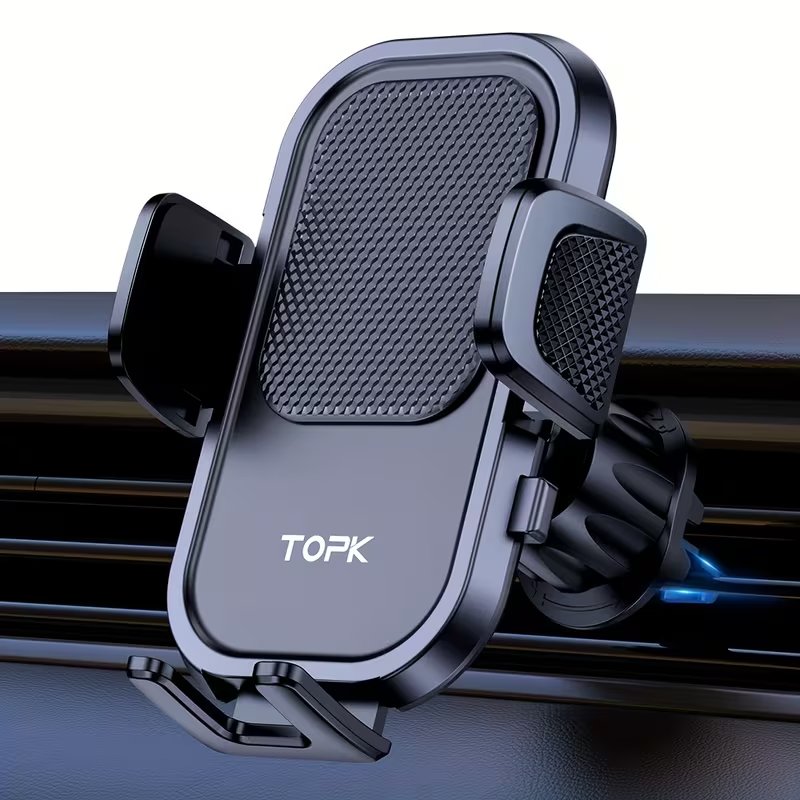 Car Phone Holder Mount, Car Mount with Hook Clip for Car Air Vent 360° Rotation Phone Mount Compatible with Iphone Android Cell Phone