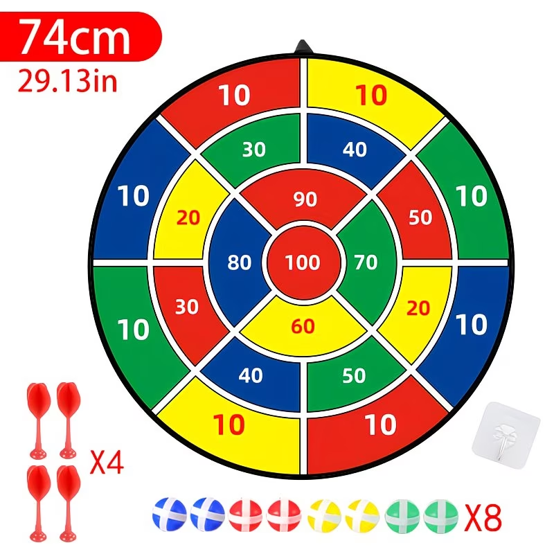 29.13 Inch/74Cm Large New Digital Dartboard, Including One Dartboard, One Hook, And 4dart board+8 Balls