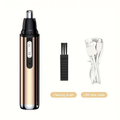 Electric Nose Hair Trimmer, USB Rechargeable Nose and Ear Hair Clipper, Unisex Nose Shaver, Eyebrow and Facial Hair Removal Device