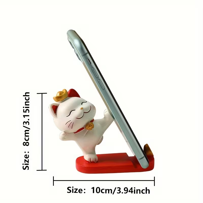 Cute Cartoon Cat Mobile Phone Tablet 1pc Holder Stand Office Desk Ornament Suitable for Mobile Phones and Tablets
