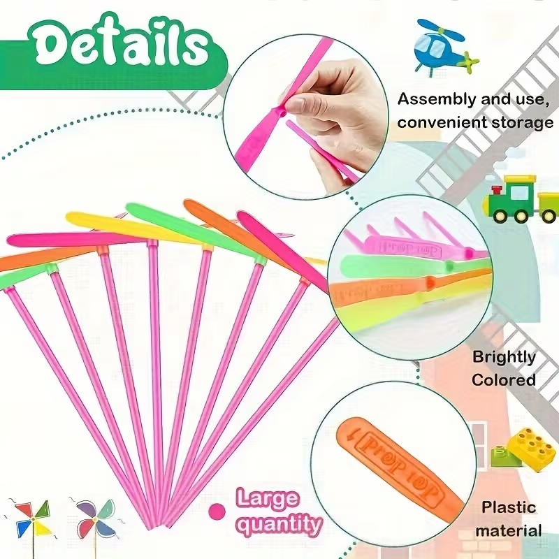 50pcs Plastic Dragonfly Flying Toys, Easy To Assemble, Bright Colors, Perfect For Parties, Portable, And Educational Game Toys - For Gatherings And Outdoor Play, As Halloween, Chrismas Gift