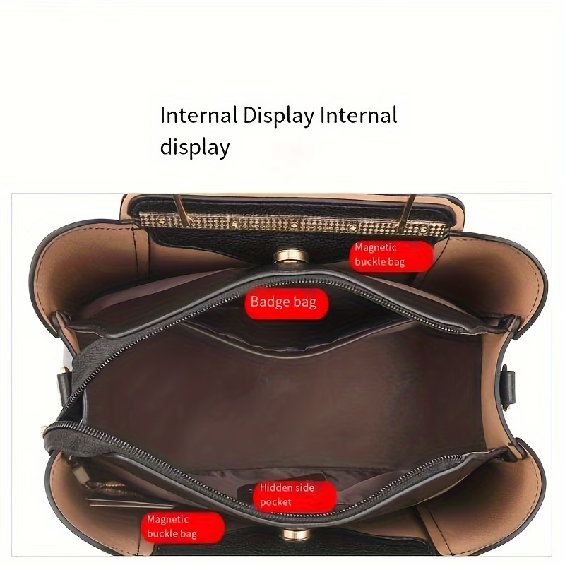 Single-Shoulder Women'S Bag 2025 New Style Tote Middle-Aged Handbag Versatile Elegant And Fashionable Mom Crossbody Bag