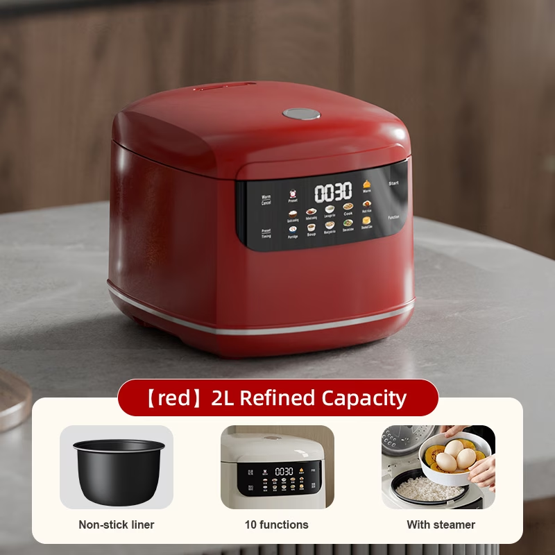 Compact 67.63oz Electric for Rice Cooker And Steamer, Ideal for Travel, Featuring a Multifunctional Design for Cooking for Rice, Porridge, And Soup. It Includes a 24-Hour Timer And a Keep-Warm Function, with a Nonstick Pot, Perfect for Dorms, Homes, Rvs