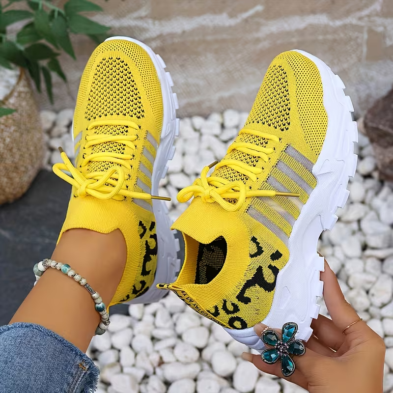 Women'S Lightweight Breathable Walking Tennis Shoes, Low-Top Cushioning PVC Sole, Multi-Color Options, Gym Lace-Up Athletic Shoes, Women Shoes, Sneakers