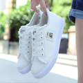 Women'S Casual Round Toe Solid Color Canvas Shoes, Small White, Flat Bottom, PVC Sole, Fabric Upper And Insole, Hand Wash, No Dry Clean, Spring, Autumn