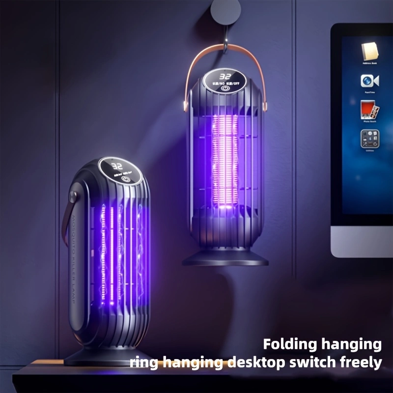 "Mosquito Killer" Smart Light Sensor with Powerful Electric Shock: Safe and Harmless, High-Power Mosquito Killer Lamp for Home Use, Desktop, Wall Mounting, and Outdoor Use.