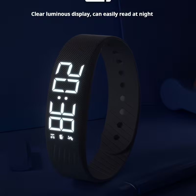 Multi-Functional Minimalist and Stylish Unisex Digital Watch with Alarm, Pedometer, Stopwatch, Luminous Display. A Fashionable Sports Multi-Function Wristwatch for Students, Comfortable to Wear Without Feeling. Perfect Holiday Gift for Any