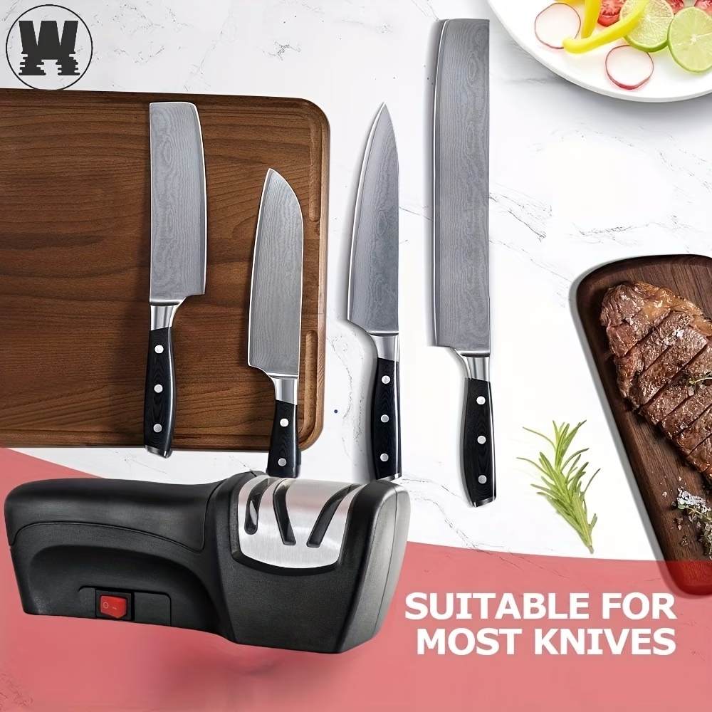 Professional Electric Knife Sharpener 20-Degree, 2-Stage Kinfe Sharpening and Polishing for Kitchen, kitchen accessories