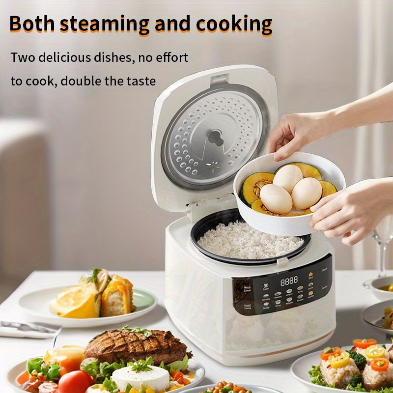 Compact 67.63oz Electric for Rice Cooker And Steamer, Ideal for Travel, Featuring a Multifunctional Design for Cooking for Rice, Porridge, And Soup. It Includes a 24-Hour Timer And a Keep-Warm Function, with a Nonstick Pot, Perfect for Dorms, Homes, Rvs