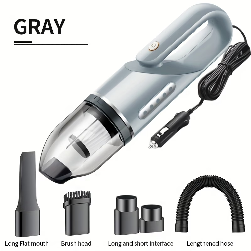 High-power Mini Handheld Car Vacuum Cleaner| Easy To Clean Pet And Car Dust, Low Noise, Multiple Accessories, Super Suction And Portable Cleaning Vacuum Cleaner, No Need For Batteries To Clean, Without Battery
