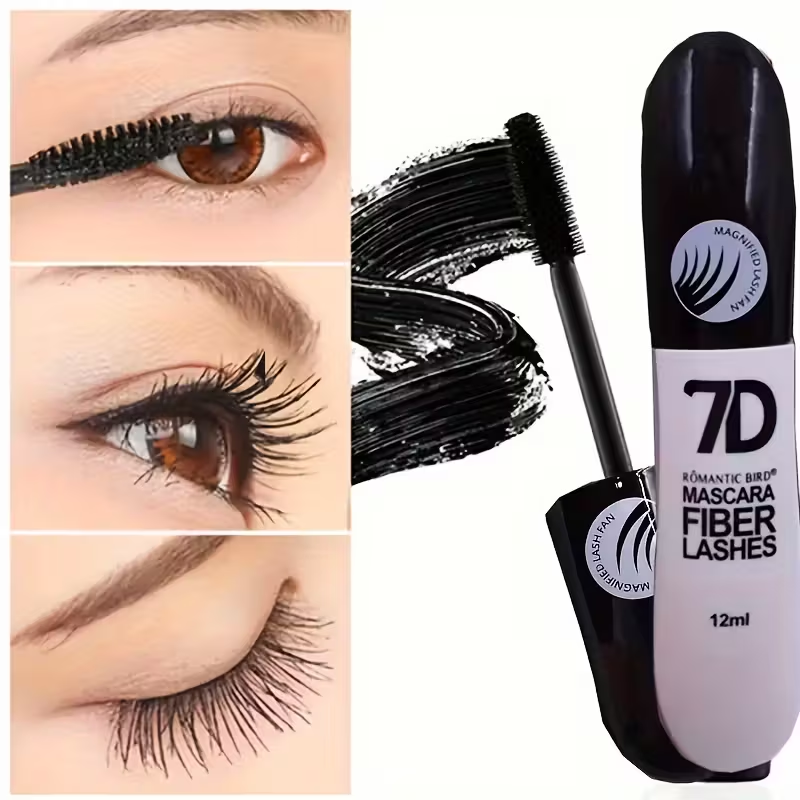 Two-Piece Set, 7D Mascara in Black And White Tubes, Waterproof Thick Long Curling Mascara, Sweat-Proof Long-Lasting Shape, Smudge-Proof Extremely Lash Base Mascara, for Valentine'S Day