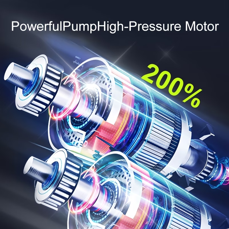 Tire Inflator Portable Air Compressor, 150PSI Car Tire Pump with Tire Pressure Gauge, LED, 3X Quick One-Button Intelligent Cordless Tire Pump Suitable for Cars, Motorcycles, Bicycles, Balls, etc