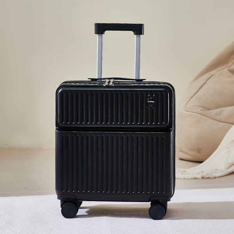 Front-Opening Convenient Small Carry-On Suitcase 20Inch Luggage Rolling Case Multi-Functional Travel Case Lightweight Password Case Small Size