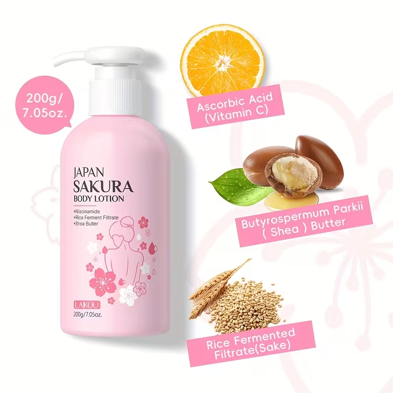 Cherry Blossom Body Cream, a Hydrating Lotion Perfect for Everyday Skincare, Ideal for Holiday Presents And a Wonderful Gift Option for New Year And Valentine'S Day