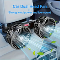 Car mounted RV silent fan, dual fan, car mounted fan, dual head rear ventilation fan, powerful wind power, 360 degree rotation, super large airflow, ultra quiet operation, easy to clip and install, suitable for cars and homes