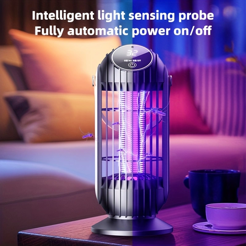 "Mosquito Killer" Smart Light Sensor with Powerful Electric Shock: Safe and Harmless, High-Power Mosquito Killer Lamp for Home Use, Desktop, Wall Mounting, and Outdoor Use.